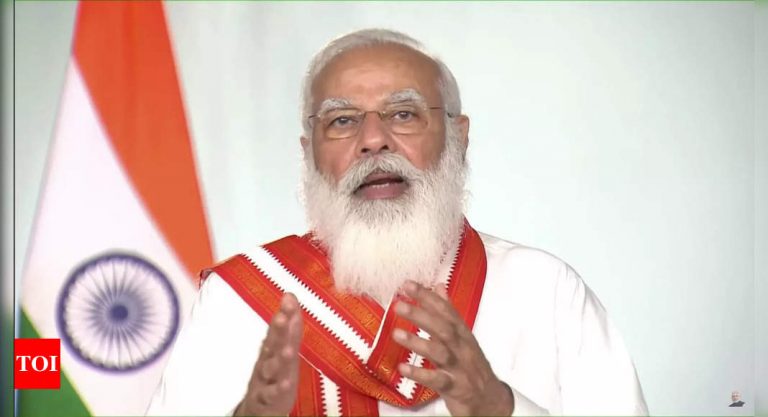 भारत का टीकाकरण अभियान गति पकड़ रहा है: पीएम मोदी |  इंडिया न्यूज – टाइम्स ऑफ इंडिया