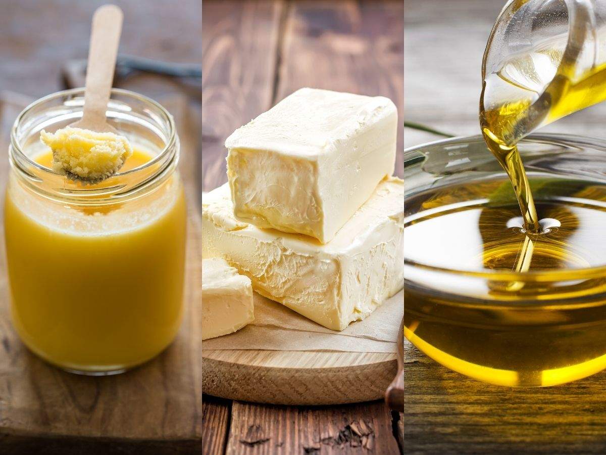  घी बनाम मक्खन बनाम जैतून का तेल: पता करें कि वजन घटाने के लिए कौन सा स्वास्थ्यवर्धक और बेहतर है |  द टाइम्स ऑफ़ इण्डिया
