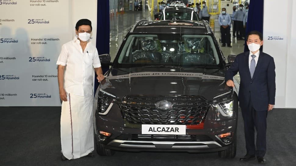 Hyundai ने अपने चेन्नई प्लांट से 10 मिलियनवीं कार उतारी – एक Alcazar SUV
