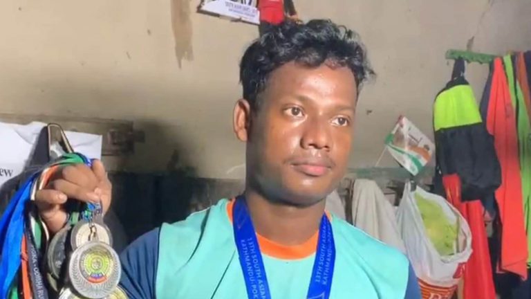 Living in a Thatched House, National Level Gold Medalist Seeks Financial Assistance