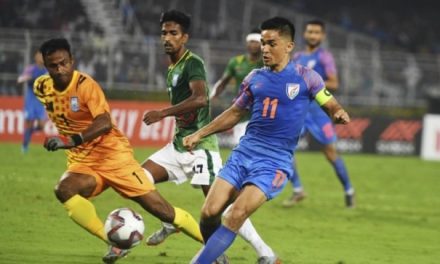 सुनील छेत्री ने काठमांडू में दूसरे अंतरराष्ट्रीय मैत्री मैच में भारत को नेपाल को 2-1 से हराने में मदद की