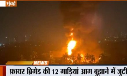 मुंबई: कांजुरमार्ग इंडस्ट्रियल एस्टेट में सैमसंग सर्विस स्टेशन में लगी आग