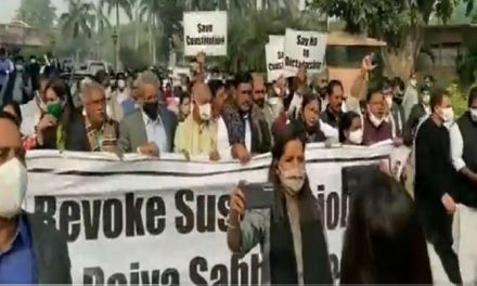 12 राज्यसभा सांसदों का निलंबन: राहुल गांधी ने विपक्ष के विरोध मार्च का नेतृत्व किया, कहा ‘लोकतंत्र चलाने का तरीका नहीं’