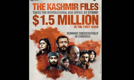 द कश्मीर फाइल्स का अंतर्राष्ट्रीय बॉक्स-ऑफिस पर दबदबा कायम है, अपने पहले सप्ताह में 1.5 मिलियन अमेरिकी डॉलर की कमाई की