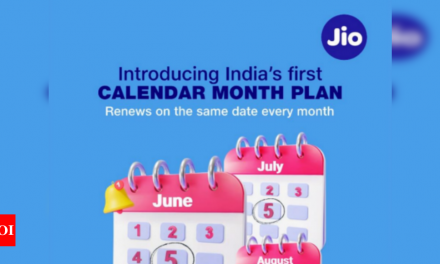 jio:  Reliance Jio launches Calendar Month Validity plan: How it is different from Airtel, Vodafone’s monthly plans and Jio’s own – Times of India