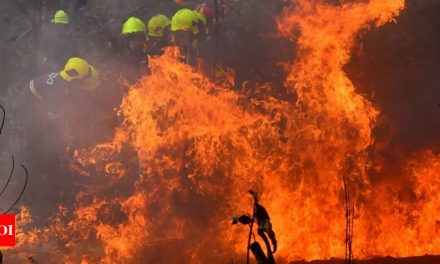महाराष्ट्र: ठाणे जिले में पाइपलाइन से डीजल रिसाव से सड़क पर लगी आग;  कोई हताहत नहीं |  ठाणे समाचार – टाइम्स ऑफ इंडिया