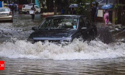मुंबई में बारिश: भारी बारिश के कारण जलभराव, धीमी गति से चल रहा यातायात |  मुंबई समाचार – टाइम्स ऑफ इंडिया