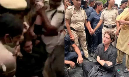 प्रियंका गांधी को महिला पुलिसकर्मियों ने घसीटा, दिल्ली में कांग्रेस के विरोध के बीच हिरासत में लिया