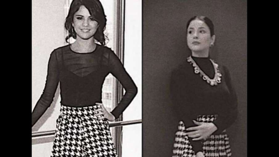 Shehnaaz Gill copied Selena Gomez dress