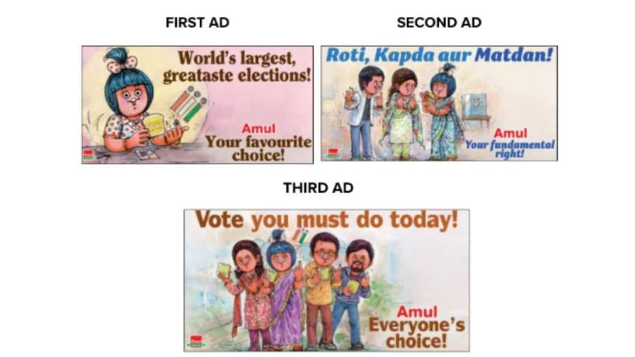 लोकसभा चुनाव के पहले, दूसरे और तीसरे चरण के दौरान साझा किए गए विज्ञापन।