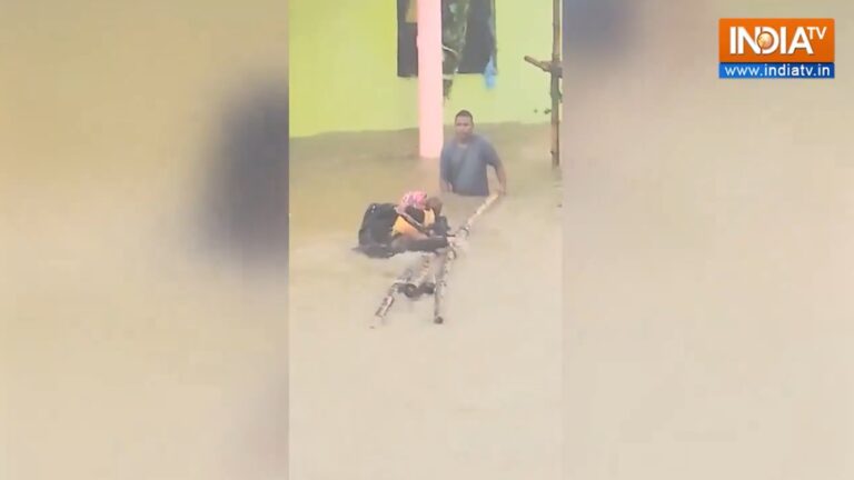 उधमसिंह नगर में बच्चे को गोद में लेने के लिए जिंदगी बचाने की जद्दोजहद करती महिला;  वीडियो देखें – इंडिया टीवी हिंदी