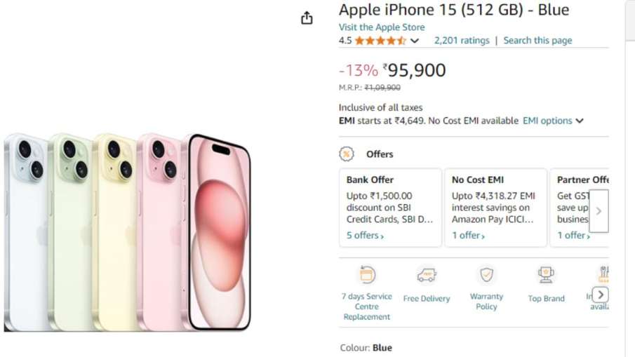 iPhone 15, iPhone 15 डिस्काउंट ऑफर, iPhone 15 सेल, iPhone 15 की कीमत में गिरावट, iPhone 15 की कीमत में कटौती, iPho