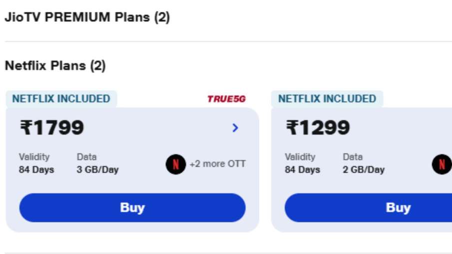 नेटफ्लिक्स, फ्री नेटफ्लिक्स, जियो ओट ऑफ़र, जियो फ्री ओटीटी ऑफ़र, बीएसआर प्लान, जियो नेटफ्लिक्स, जियो आरएस 1799 प्लान