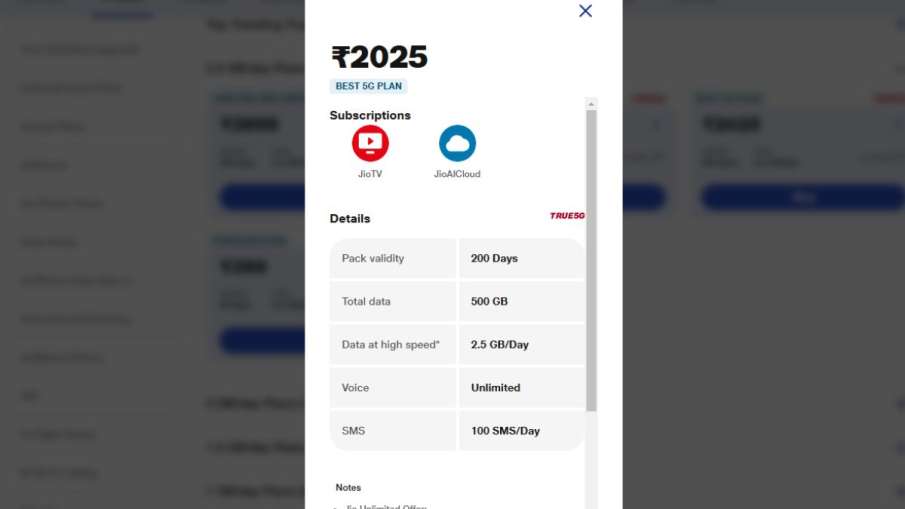 Jio, Jio प्रस्ताव, Jio Best Plan