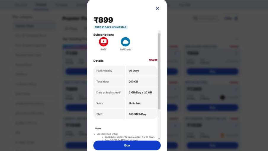 Jio News, Jio रिचार्ज, Jio 9 डेज़ प्लान, Jio RS 999 प्लान, Jio RS 899 प्लान, Jio सबसे सस्ता प्लान