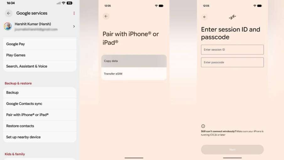 एंड्रॉइड से आईफोन डेटा ट्रांसफर