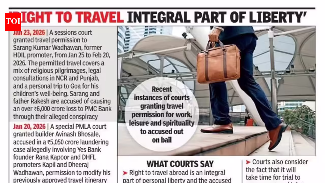 वित्तीय धोखाधड़ी के आरोपियों ने व्यापार, छुट्टियों के लिए विदेश यात्रा के लिए अदालत का रुख किया | मुंबई समाचार – द टाइम्स ऑफ इंडिया