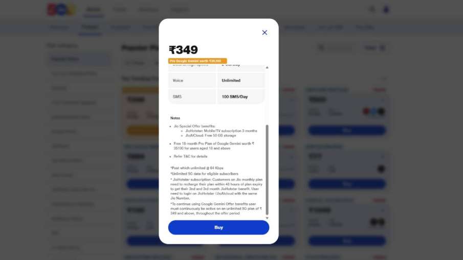 जियो रिचार्ज प्लान