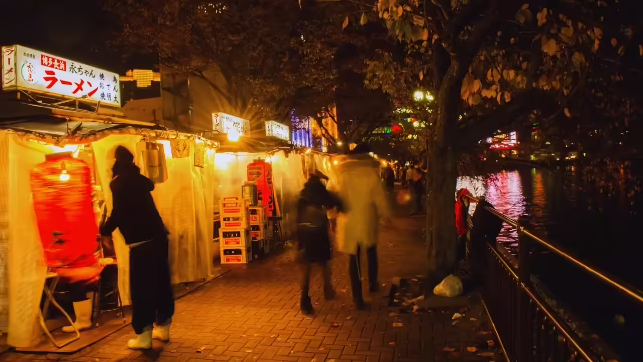 जापान में खाद्य स्टॉल